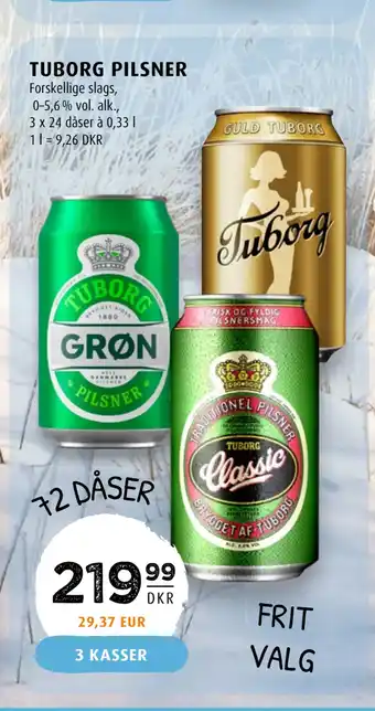 Scandinavian Park Tuborg pilsner tilbud