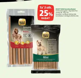 Maxi Zoo Select gold sensitive dental tilbud