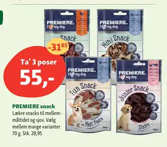 Maxi Zoo Premiere snack tilbud