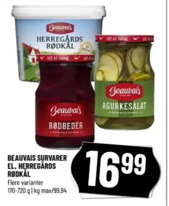 Løvbjerg BEAUVAIS SURVARER EL. HERREGÅRDS RØDKÅL tilbud