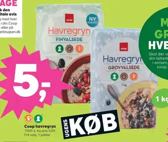 Coop.dk Coop havregryn 1000 g tilbud