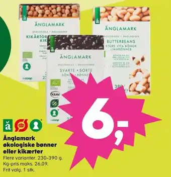 Coop.dk Änglamark økologiske bønner eller kikærter tilbud
