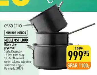 Imerco Black line grydesæt tilbud