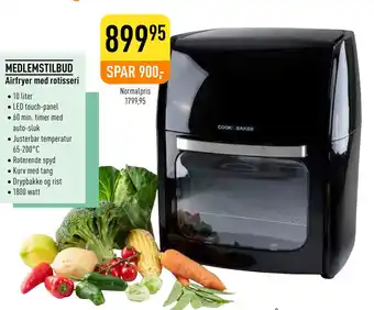 Airfryer med rotisseri