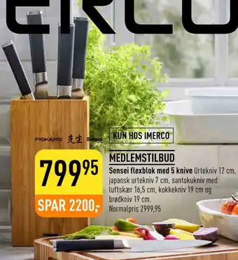 Imerco Sensei flexblok med 5 knive tilbud