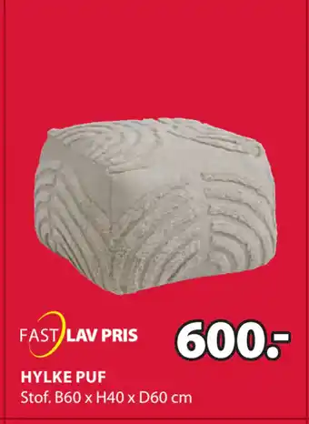 JYSK Hylke puf tilbud