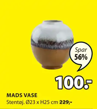JYSK Mads vase tilbud