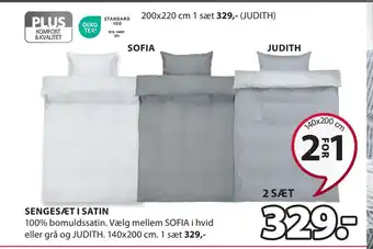 JYSK Sengesæt i satin tilbud