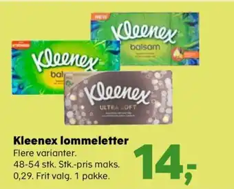 Coop.dk Kleenex lommeletter tilbud