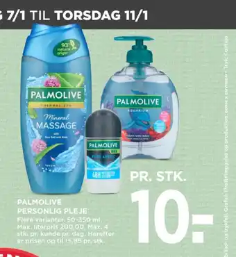 MENY PALMOLIVE PERSONLIG PLEJE tilbud