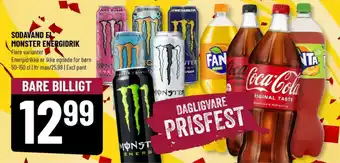 Løvbjerg SODAVAND EL MONSTER ENERGIDRIK tilbud