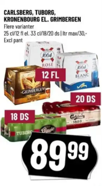 Løvbjerg CARLSBERG, TUBORG, KRONENBOURG EL. GRIMBERGEN tilbud