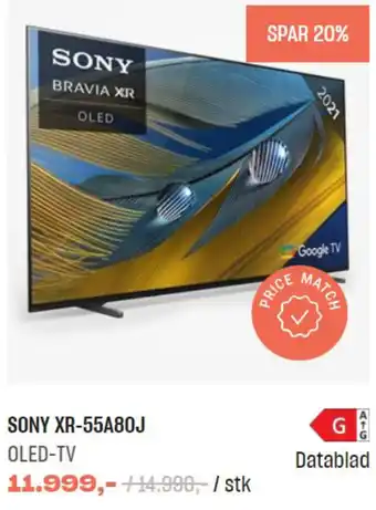 Hi-Fi Klubben Sony XR-55A80J OLED-TV tilbud
