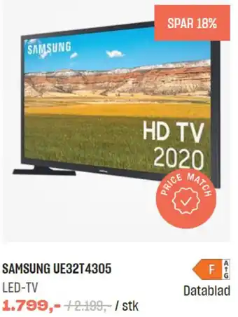 Hi-Fi Klubben Samsung UE32T4305 LED-TV tilbud