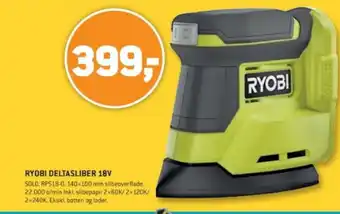 XL-BYG RYOBI DELTASLIBER 18V tilbud
