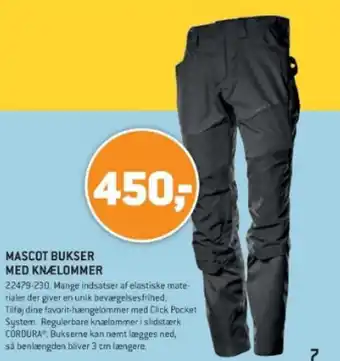 XL-BYG MASCOT BUKSER MED KNÆLOMMER tilbud