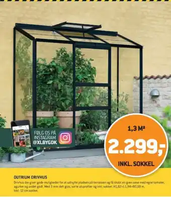 XL-BYG OUTRIUM DRIVHUS tilbud