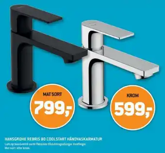 XL-BYG HANSGROHE REBRIS 80 COOLSTART HÅNDVASKARMATUR tilbud