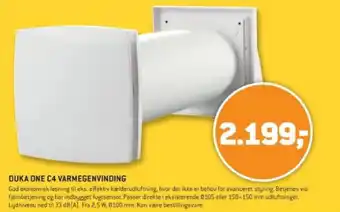 XL-BYG DUKA ONE C4 VARMEGENVINDING tilbud