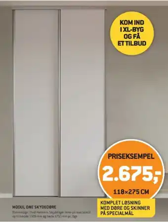 XL-BYG MODUL ONE SKYDEDØRE tilbud