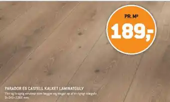 XL-BYG PARADOR EG CASTELL KALKET LAMINATGULV tilbud