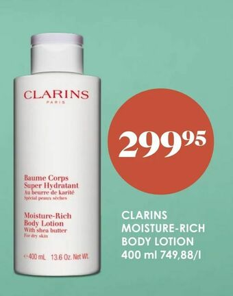 Matas CLARINS MOISTURE-RICH BODY LOTION tilbud