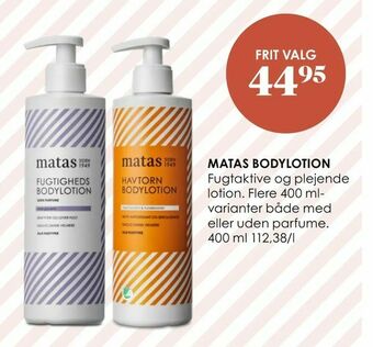 Matas Matas bodylotion tilbud