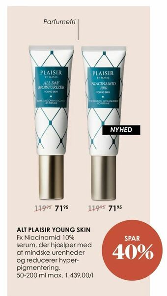 Matas Alt plaisir young skin tilbud