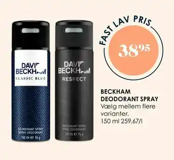 Matas Beckham deodorant spray tilbud