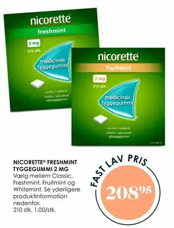 Matas Nicorette ® freshmint tyggegummi 2 mg tilbud