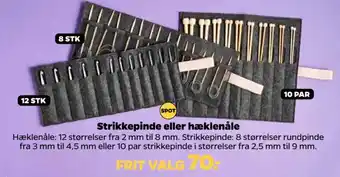 Netto Strikkepinde eller hæklenåle tilbud