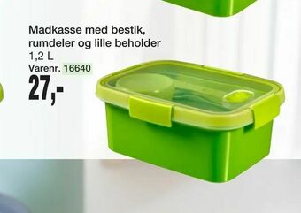 Harald Nyborg Madkasse med bestik, rumdeler og lille beholder tilbud