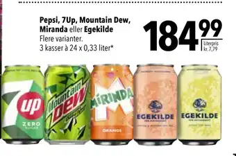 Citti Pepsi, 7up, mountain dew, miranda eller egekilde tilbud