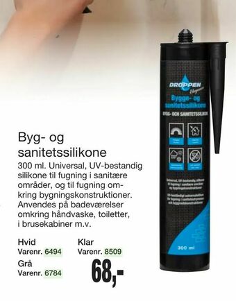 Harald Nyborg Byg- og sanitetssilikone tilbud