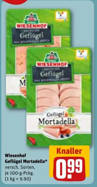 REWE DE Wiesenhof Geflügel Mortadella tilbud