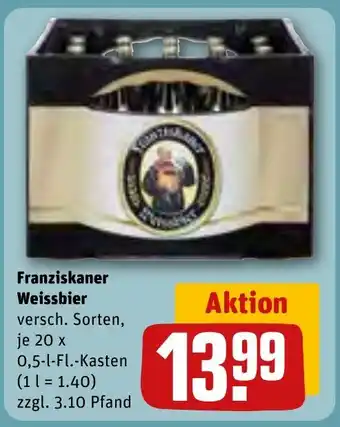 REWE Franziskaner Weissbier tilbud