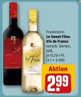 REWE DE Le Sweet Filou Vin de France tilbud