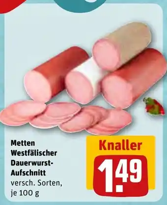 REWE Metten Westfälischer Dauerwurst-Aufschnitt tilbud