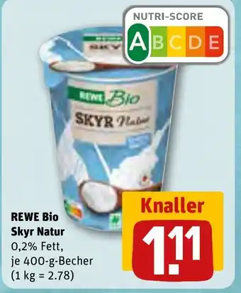 REWE DE REWE Bio Skyr Natur tilbud