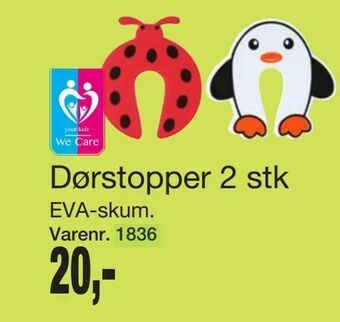 Harald Nyborg Dørstopper 2 stk tilbud