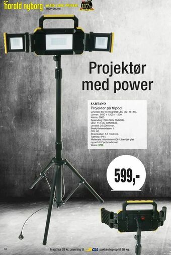 Harald Nyborg Projektør på tripod tilbud