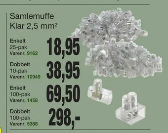 Harald Nyborg Samlemuffe Klar 2,5 mm2 tilbud