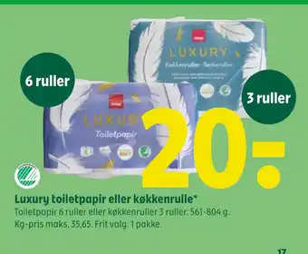Coop 365 Luxury toiletpapir eller køkkenrulle tilbud