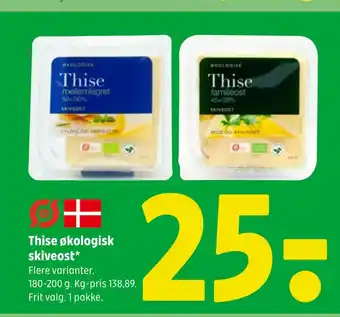 Coop 365 Thise økologisk skiveost tilbud