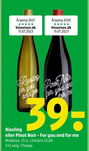 Coop 365 Riesling eller pinot noir - for you and for me tilbud