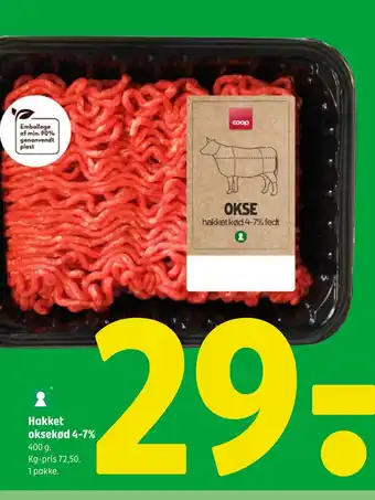 Coop 365 Hakket oksekød 4-7% tilbud