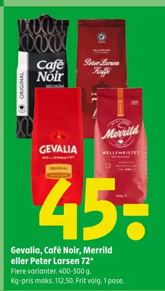 Coop 365 Gevalia, café noir, merrild eller peter larsen 72 tilbud