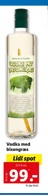 Lidl Vodka med bisongræs tilbud