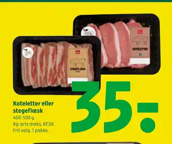Coop 365 Koteletter eller stegeflæsk tilbud