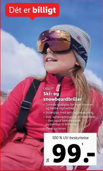 Lidl Ski- og snowboardbriller tilbud
